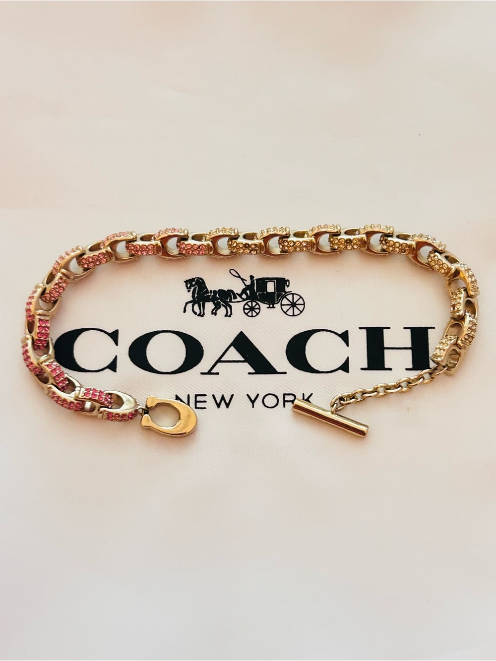 Coach Kissing C's Swarovski Crystals Bracelet